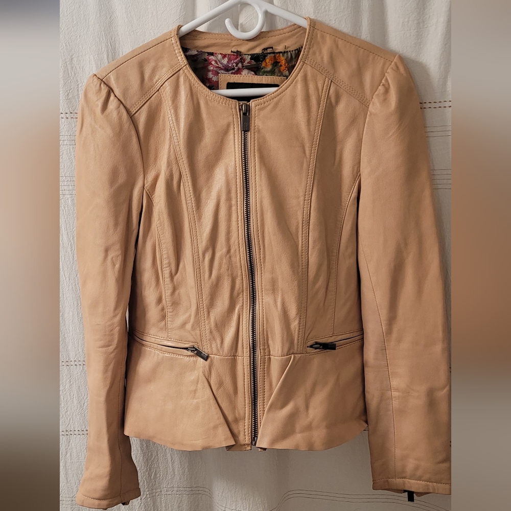 Women's Tan Leather Jacket